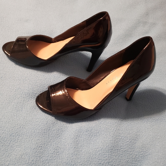 Black Kelly and Katie Open Toe Pumps - Picture 3 of 4